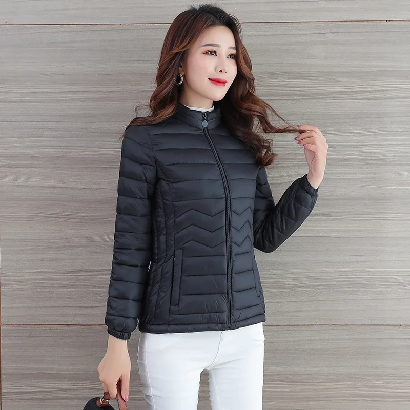 Парка женская зимняя однотонная с воротником стойкой|Женские парки| |