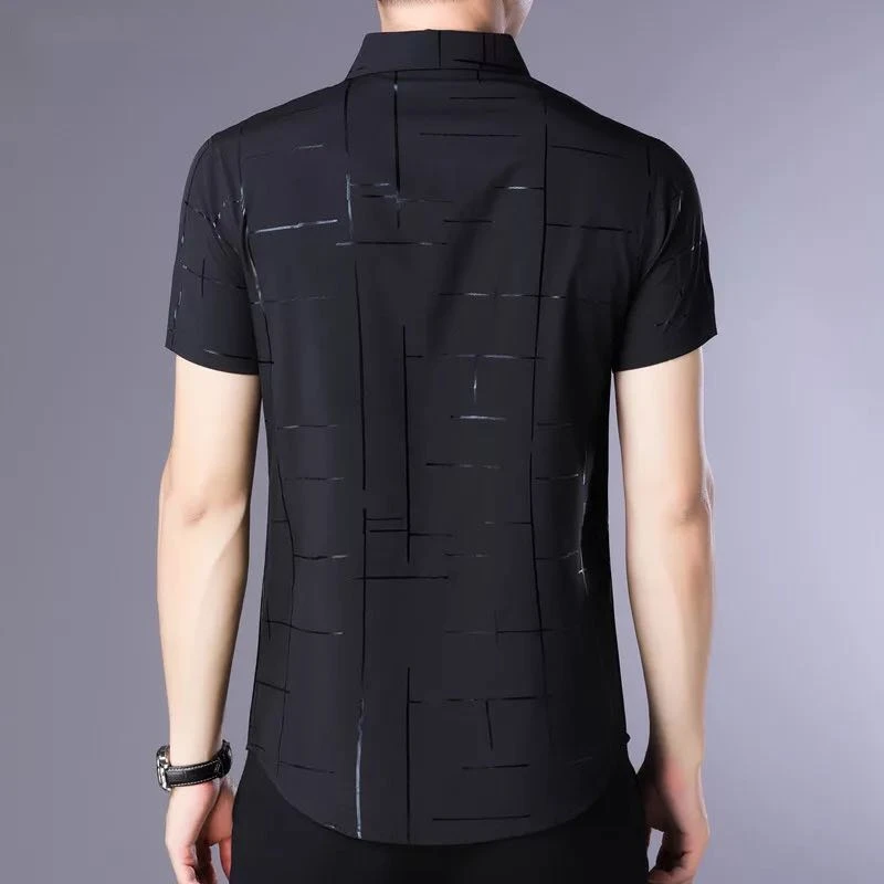 Short Sleeve Men Shirt,Summer Cool Shirt Men Clothing Business Casual Shirts