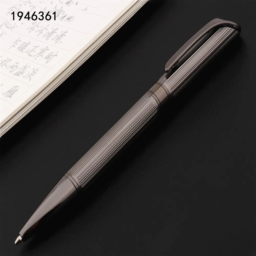 Роскошная качественная шариковая ручка серого цвета для бизнеса и офиса новинка