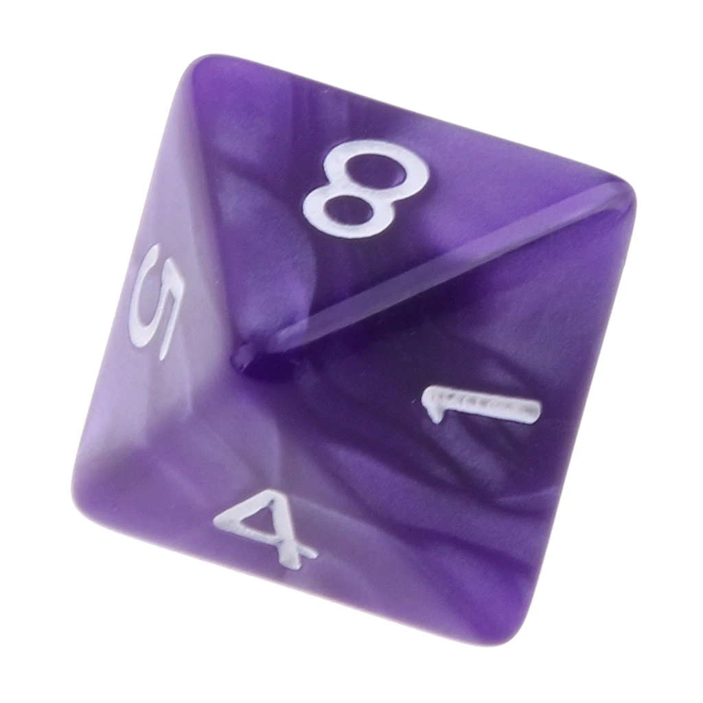 10pcs 8 Sided Dice D8 Polyhedral Dice for Party Table Games Gaming Dice Birthday Parties Board Game