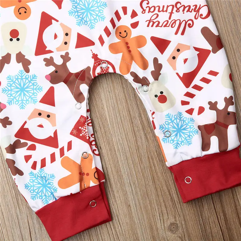 2019 Baby Christmas Romper for Girls Boys Infant Kids Cotton Clothes Toddler Long Sleeve Jumpsuit Xmas Outfit | Детская одежда и