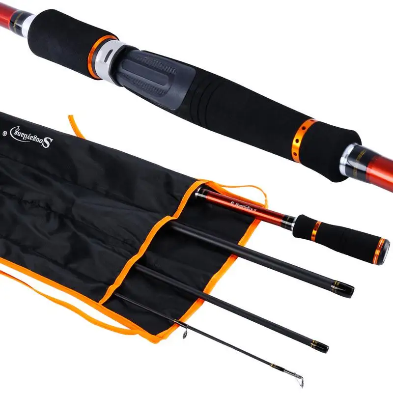 Удочка Sougayilang карбоновая спиннинговая удочка для ловли карпа забрасывания рыбы