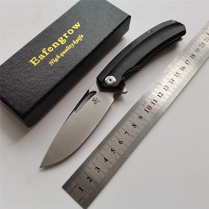 

Eafengrow Sitivien ST119 Folding Real D2 Blade G10 Pocket Survival Hunting Tactical Outdoor Camping Kitchen New Rescue EDC Knife