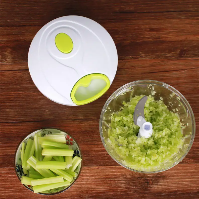 500 мл ручная мясорубка высокая скорость овощей Фрукты спиральный нож ручной