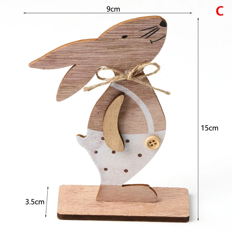 

Wooden Easter Bunny Pendants Ornaments Desktop Favors Baby Shower Girls DIY Prop