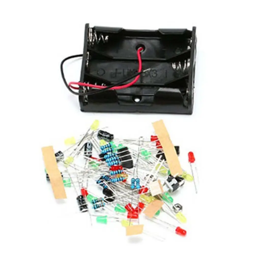3D Рождественская елка светодиодный DIY Kit красный/зеленый/желтый флэш-схема части электронные экологически чистые материалы