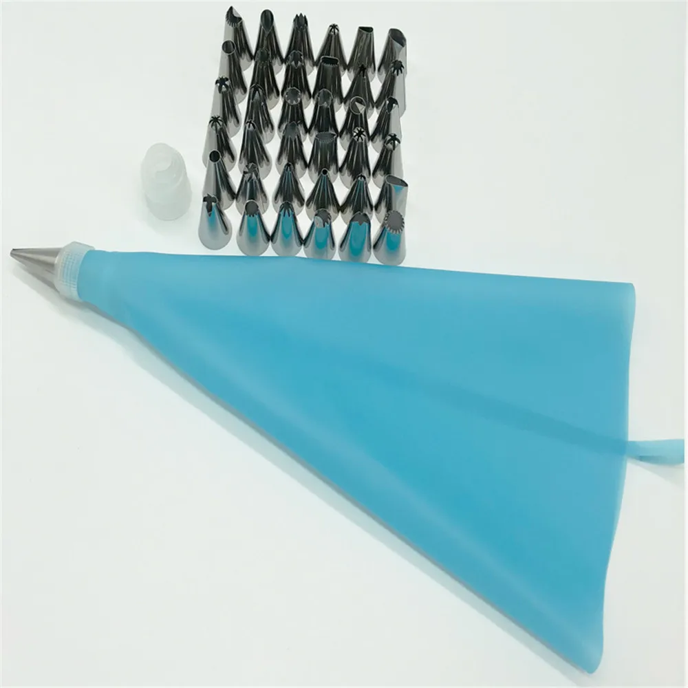 36 шт. силиконовый кондитерский мешок наконечники для кухонной обледенения