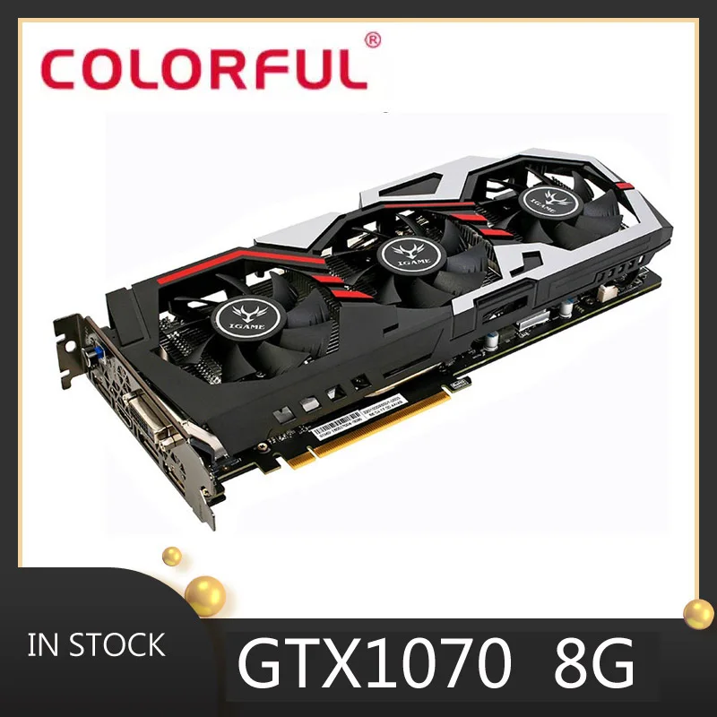 Цветная графическая карта GPU Nvidia Geforce GTX 1070 8G графические карты для PUBG - Фото №1