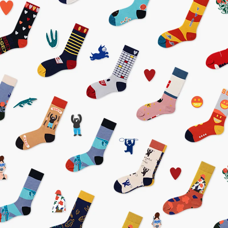 Наши майки 2020 оригинальный дизайн Мультяшные носки со смайликом Творческий