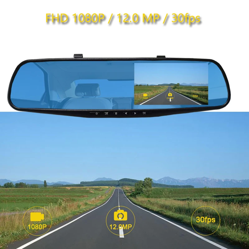 Jiluxing русские данные, автомобильные камеры, Зеркало 1080 P, Автомобильный видеорегистратор, электронная скорость собаки, русский голосовой предупреждающий авторегистратор, видеорегистратор