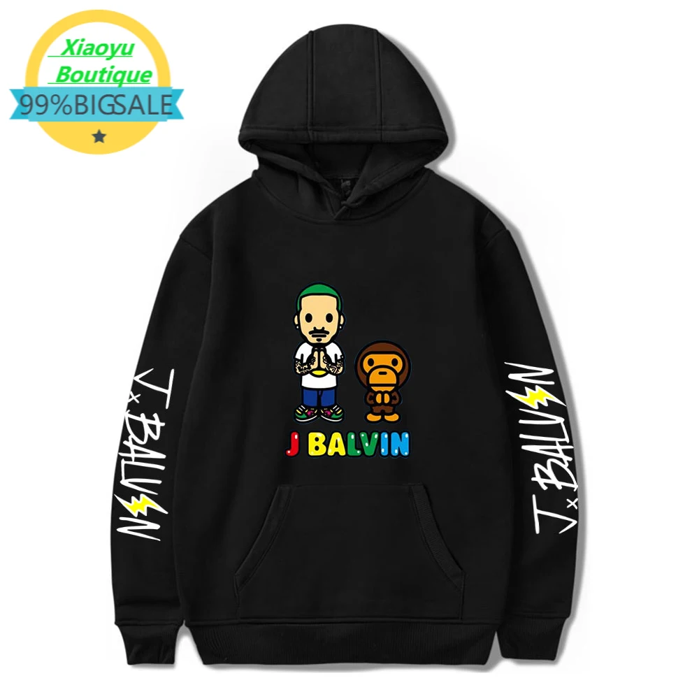 

J BALVIN Hoodies Sun Flowers Men/Women Long Sleeve Hooded Sweatshirts Men's Hoodie Children/Adult Fashion Clothes Simple Style
