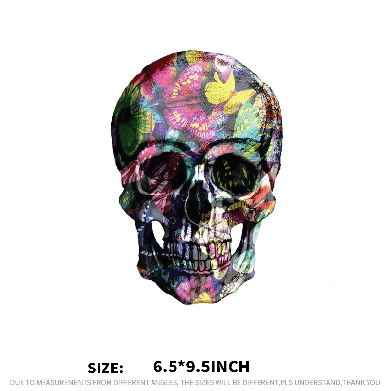 Цветочные нашивки с черепом наклейки для одежды моющиеся аксессуары сделай сам