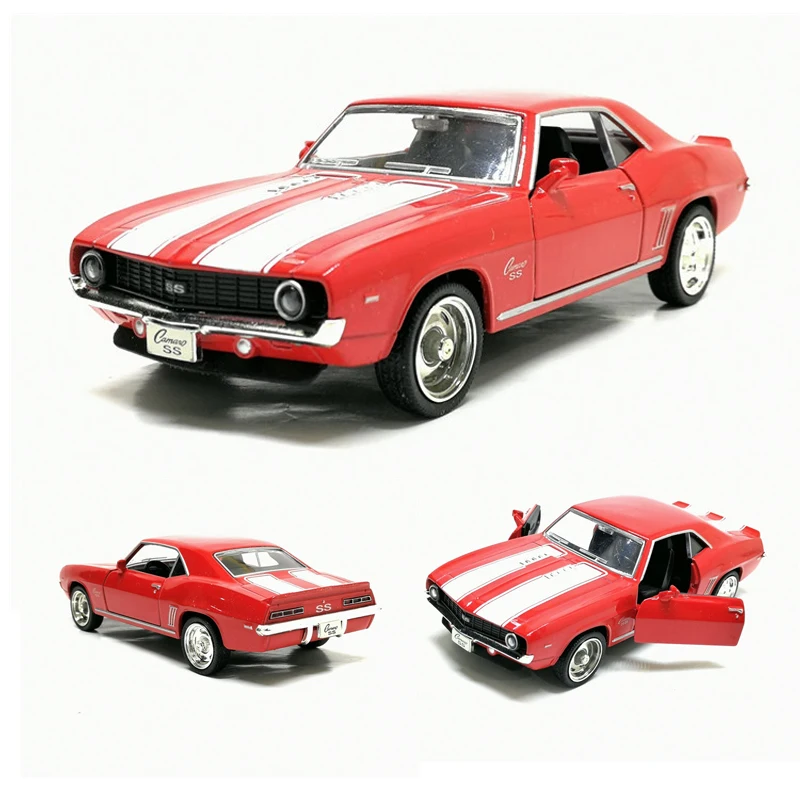 1/36 масштаб США 1969 Chevrolet Camaro SS винтажная литая под давлением металлическая модель автомобиля игрушка для детей Коллекция подарков на день рождения