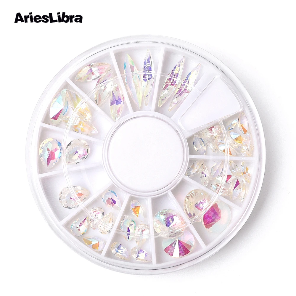 База для дизайна ногтей AriesLibra AB Clear Color стразы s декоративные материалы аксессуары