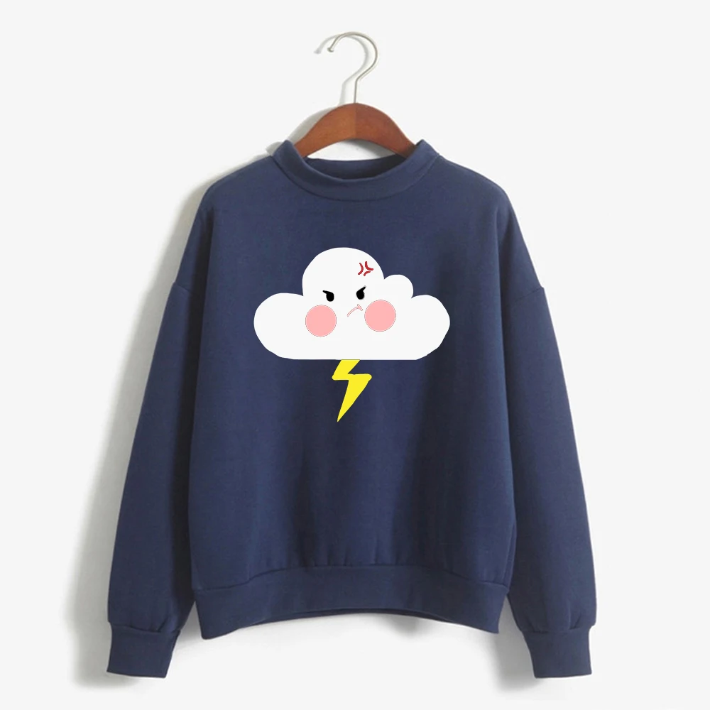 

2021 New Set Fashion Hooded Sweatshirts Cloud and lightning Symbols Pullover Hoodie Clothes Hoodies High quality 100% cotton
