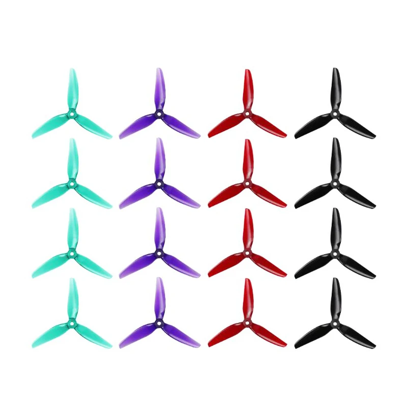 4Pair CW CCW Prop 5.1X4.6X3 PC 3-bladed Propellers 5.1 Inch Blade Paddle Highly Efficient For FPV RC Drone Quadcopter Spare Part | Игрушки и