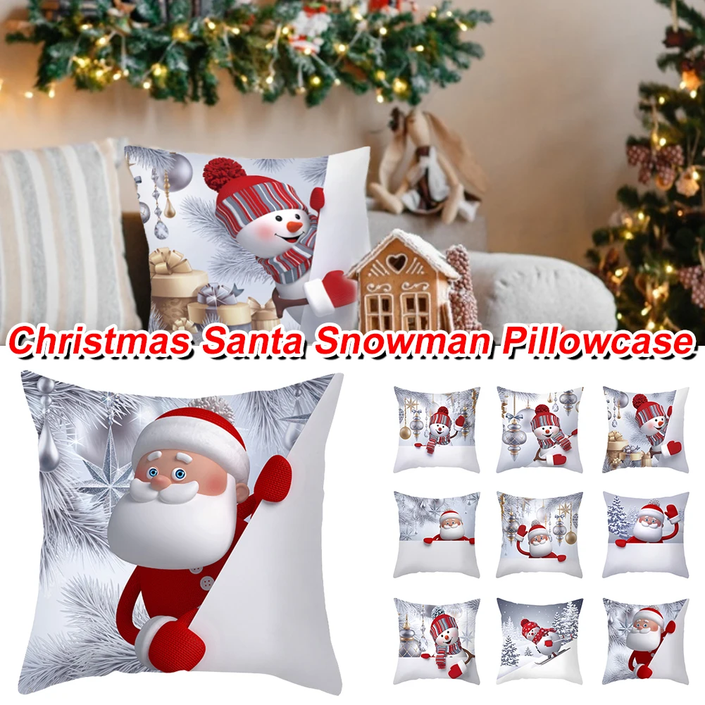 

Merry Christmas Cushion Cover Santa Claus Elk Christmas Decoration For Home 2021 Christmas Ornaments Natal Navidad New Year 2022