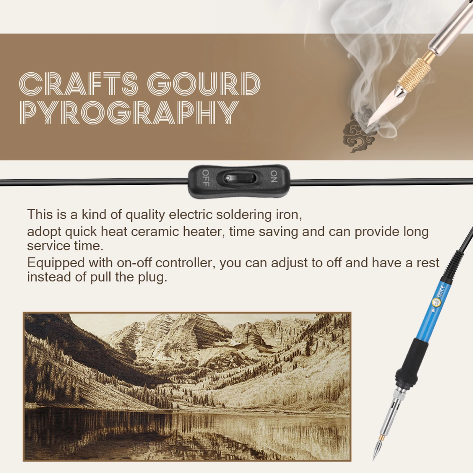 

60W 200-450 Temperature Multifunctional Adjustable Electric Soldering Iron Set Welding Tool Kit with Carrying Bag EU/US Plug