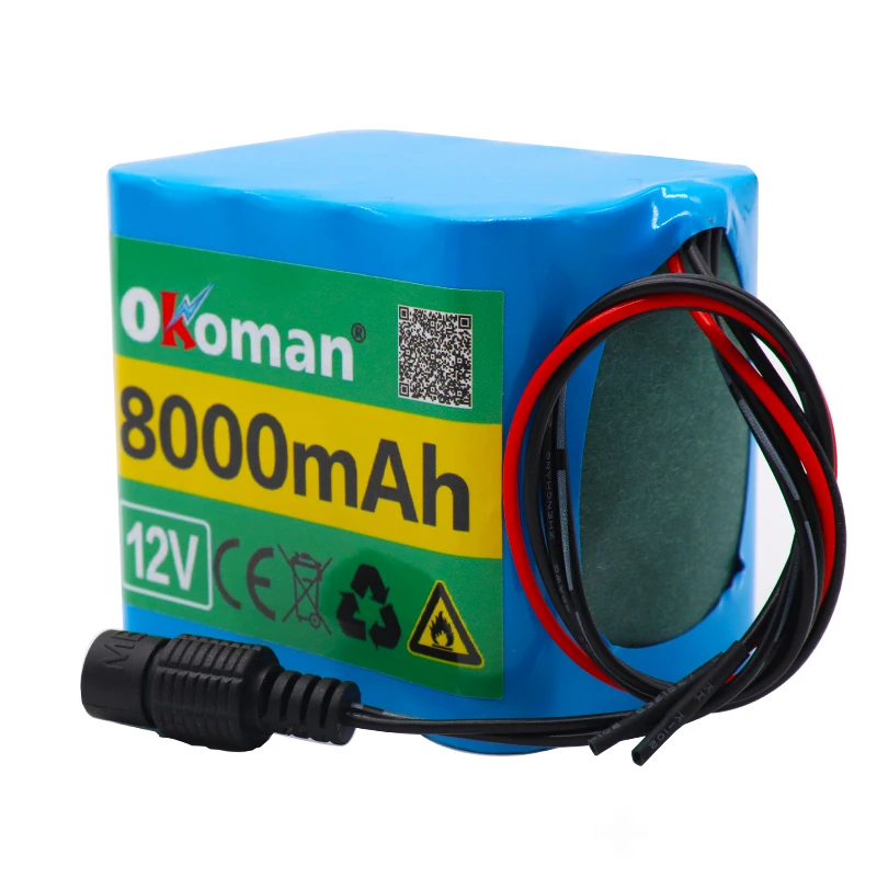 Okoman аккумуляторная батарея высокой мощности 8 Ач 18650 перезаряжаемая стандартная