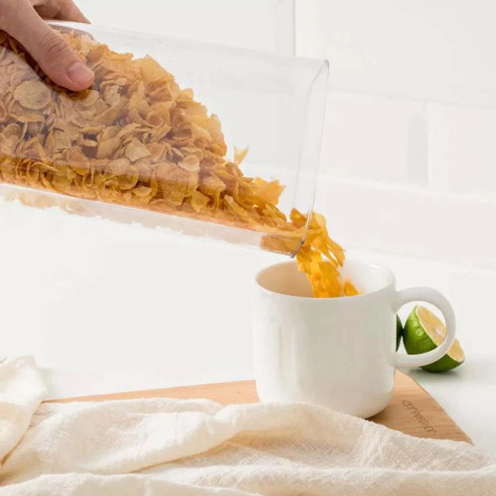 

Urallife Food Storage Container Plastic Kitchen Noodle Meat Box Multigrain Storage Tank Transparent Stackable Vacuum Sealed Cans