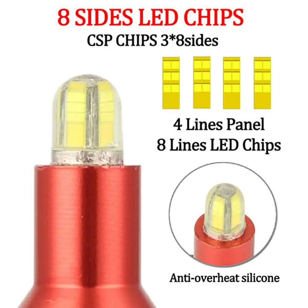 

Pure White Fog Light Replacement H11 H9 H8 12V 24V Waterproof 2pcs 360 Degree