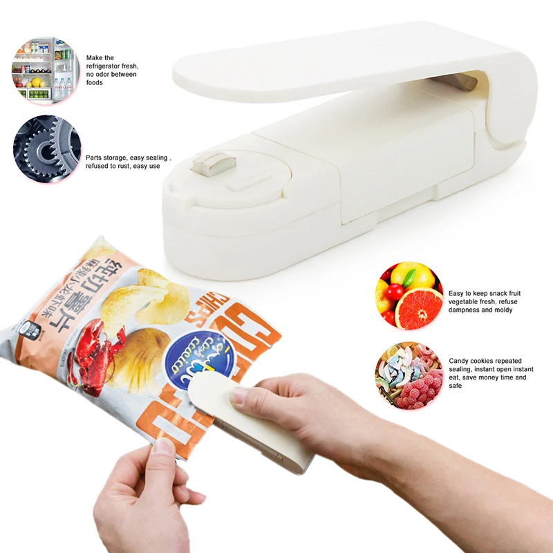 

Portable Mini Sealing Machine Household Heat Sealer Capper Food Saver For Plastic Bags Package Kitchen Storage Tools Accessories