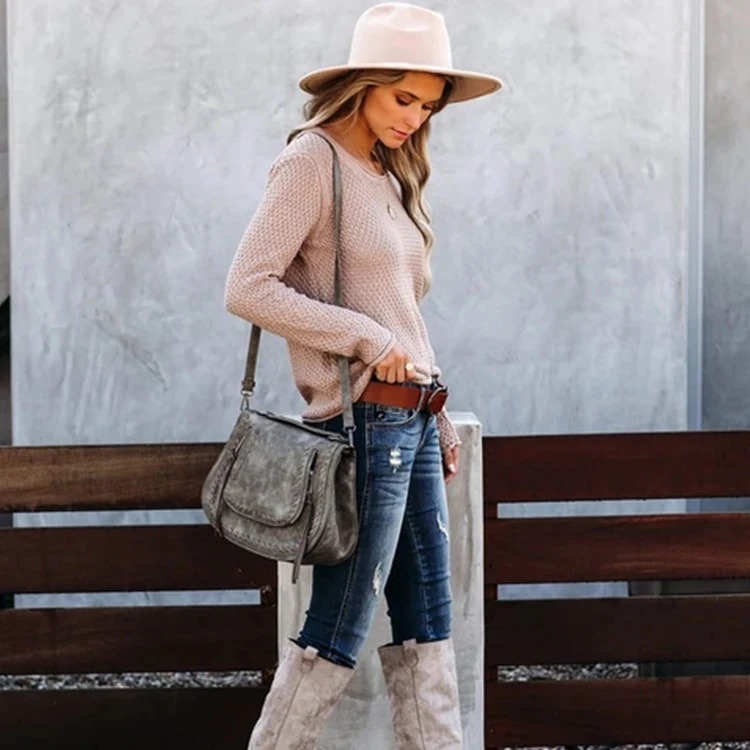 Женские сексуальные свитера Новое поступление вязаный высококачественный