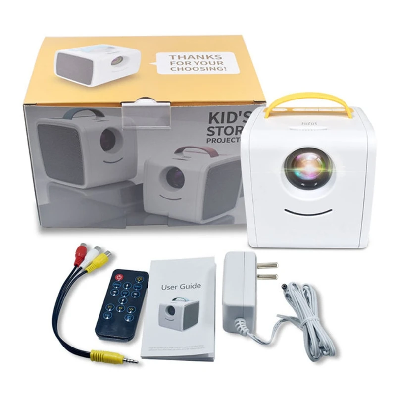 

Household Projector with H D MI/ USB/ AV/Audio Port Support 1080P EU/UK/US Plug Support smartphone/ TV/ PC