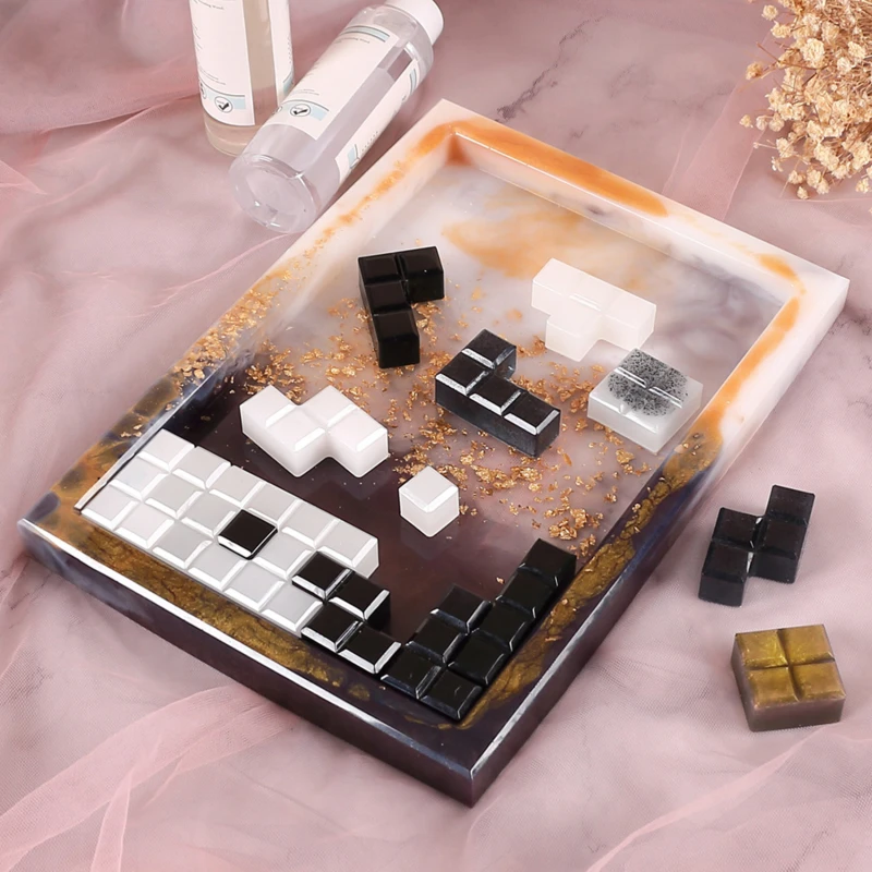 Качественные силиконовые формы поднос для Тетрис сделай сам инструменты