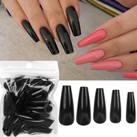 100pcs muti color false nails full cover press long ballerina candy color false nail tips nails fake manicure nail extensions