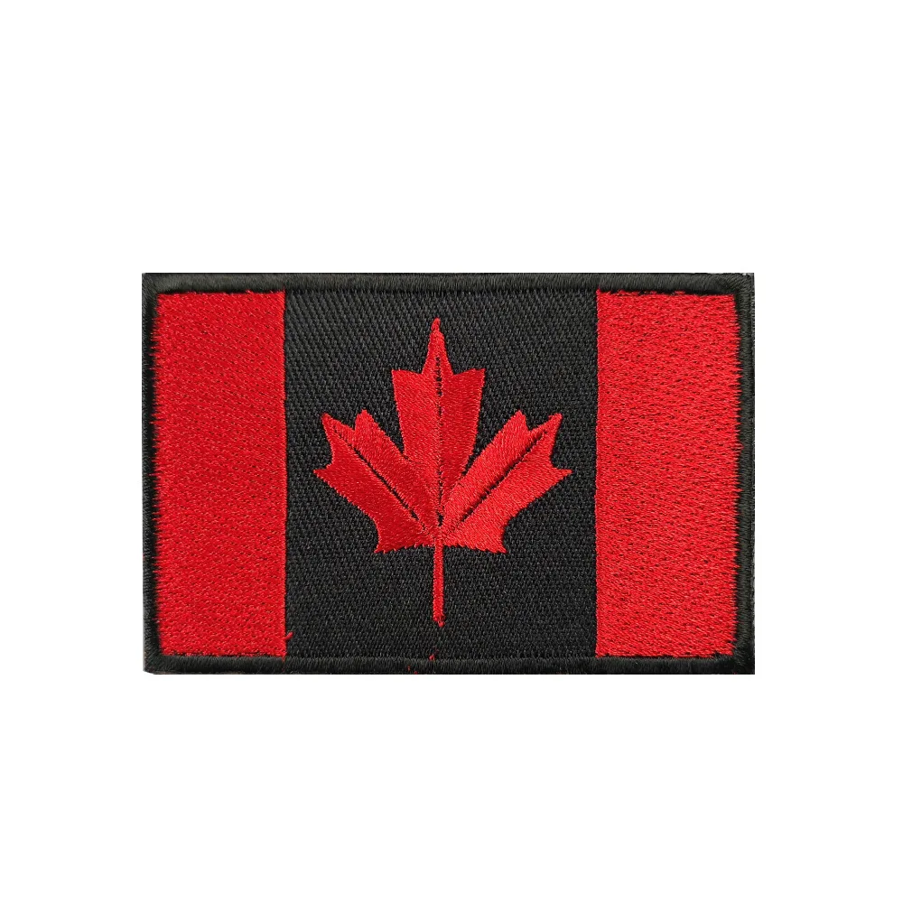 4 цвета вышивка кленовыми листьями нашивки с канадским флагом Квебек армейские