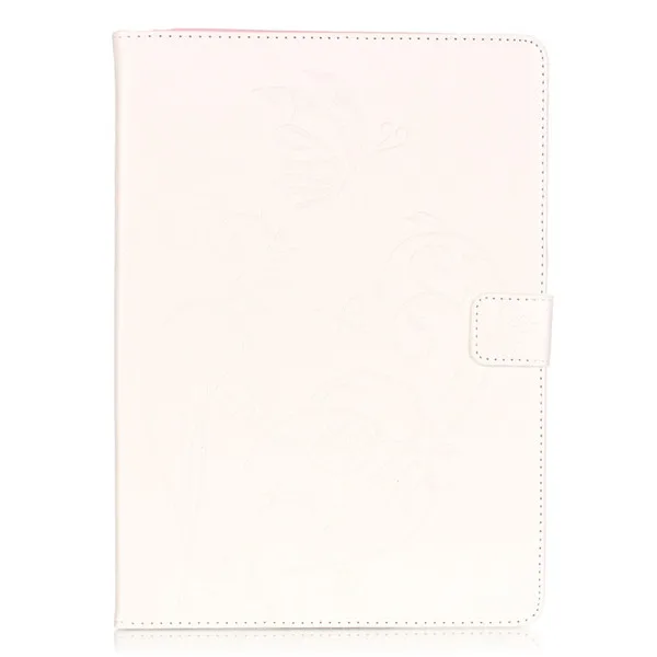 Модный чехол из искусственной кожи с принтом+ ТПУ для Samsung Galaxy Tab A 9,7 SM-T555 T550 9,7 ''бумажник с бабочкой откидная крышка устойчивый планшетный чехол - Цвет: White