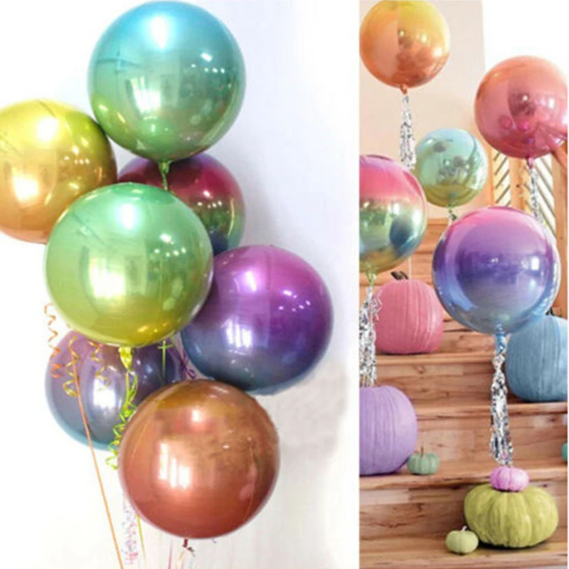 

Foil Balloons 22 inch Helium Rainbow Color Metallic Balloons Birthday Party Decor Wedding Baby Shower
