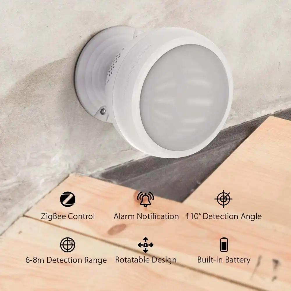 Беспроводной детектор движения BlitzWolf инфракрасный 110 ° управление Zigbee для умного
