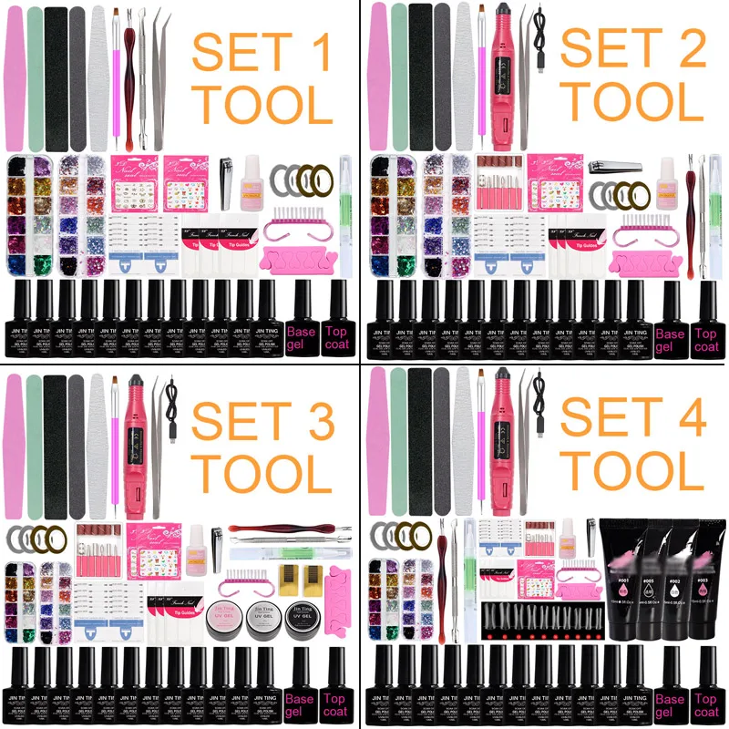 

Manicure Set with Uv Lamp LED 36w Dryer Machine 12Pcs Gel Colors Sock Off Gel Nail Polish Set Soak Off Gel Nail Art Set