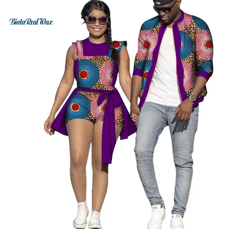 Куртка с Африканским принтом для мужчин и комбинезон боди женщин семейная Одежда
