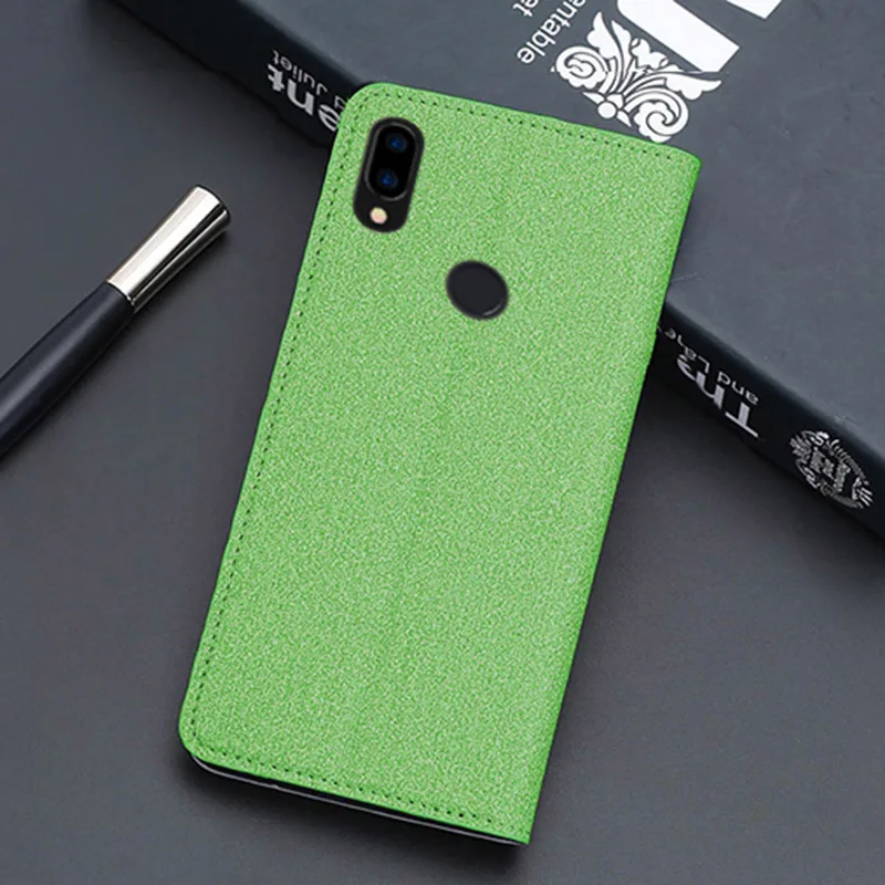 Green Флип-чехол для телефона для Xiaomi mi 5 5S 8 9 9T A1 A2 A3 lite max 3 Poco F1 искусственная ткань текстуры для Red mi 6 Note 7 4 4X5 Pro Plus чехол - Цвет: Green