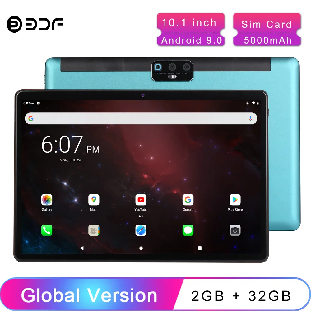 New 10.1 Inch Tablet Pc Android 9.0 Octa Core 4G LTE Phone Call Dual SIM Cards WiFi Bluetooth GPS Tablets 2GB+32GB Google Play