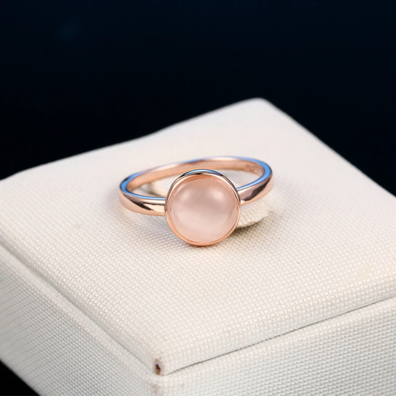 

Simple Design Rose Moonstone Rings for Women Romantic Wedding Bridal Finger Ring Birthday Anniversary Gift Jewelry Gifts