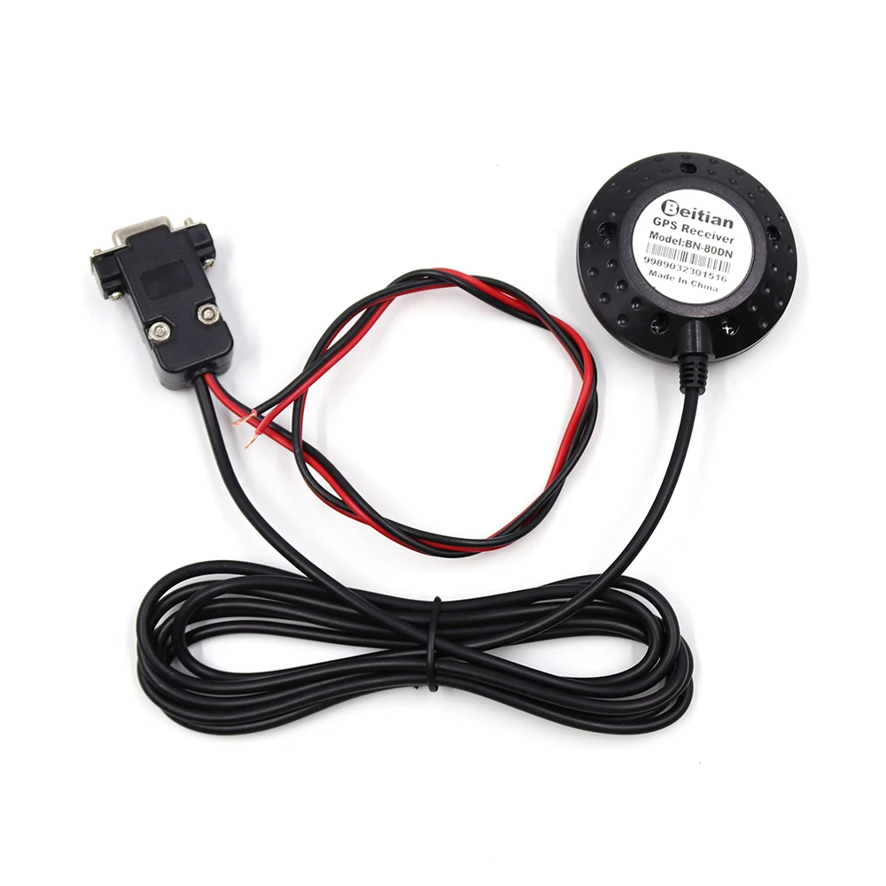 BEITIAN DB-9 женский разъем + кабель питания мужской разъем RS-232 GNSS двойной GPS + ГЛОНАСС приемник 9600 NMEA 4M FLASH BN-80DN включен.