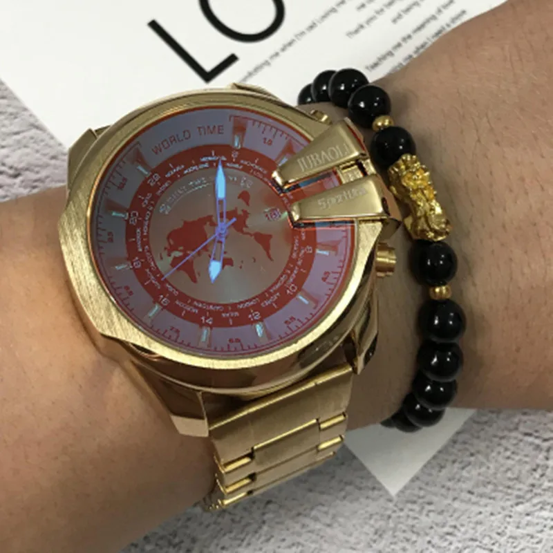 

Brand Men's Sports Chronograph Watch Silver Steel Strip Quartz Sport Refractive Glass Creative Business Watch Relogio Masculino