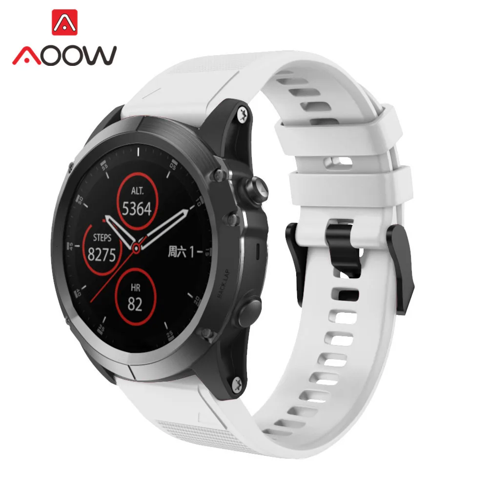22 мм 26 мм силиконовый ремешок для часов Garmin fenix 3 HR fenix 5X fenix 3HR fenix 5 Plus быстросъемный сменный ремешок для браслета