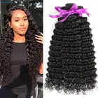 Модные пучки волос с глубокой волной, вьющиеся пучки волос 8-30 дюймов, пучки для черных женщин, 134 шт., пучки бразильских человеческих волос для наращивания