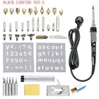 Пирографическая ручка для резьбы по дереву, набор 80 Вт, Электрический паяльник с регулируемой температурой, сварка, тиснение, сжигание, набор для ремонта