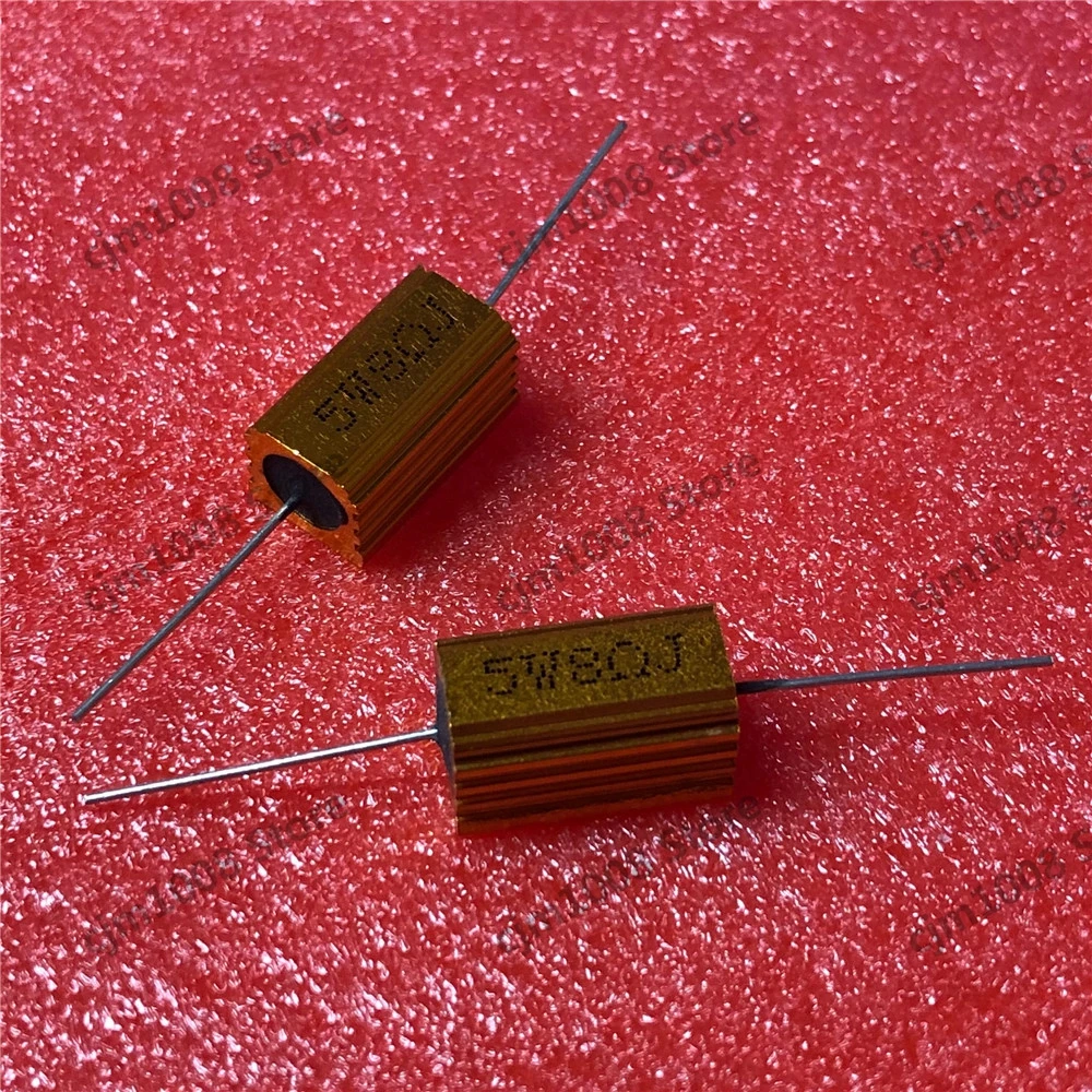 RX24 5W 8R 8RJ мощный металлический корпус золотой алюминиевый проволочный резистор 5