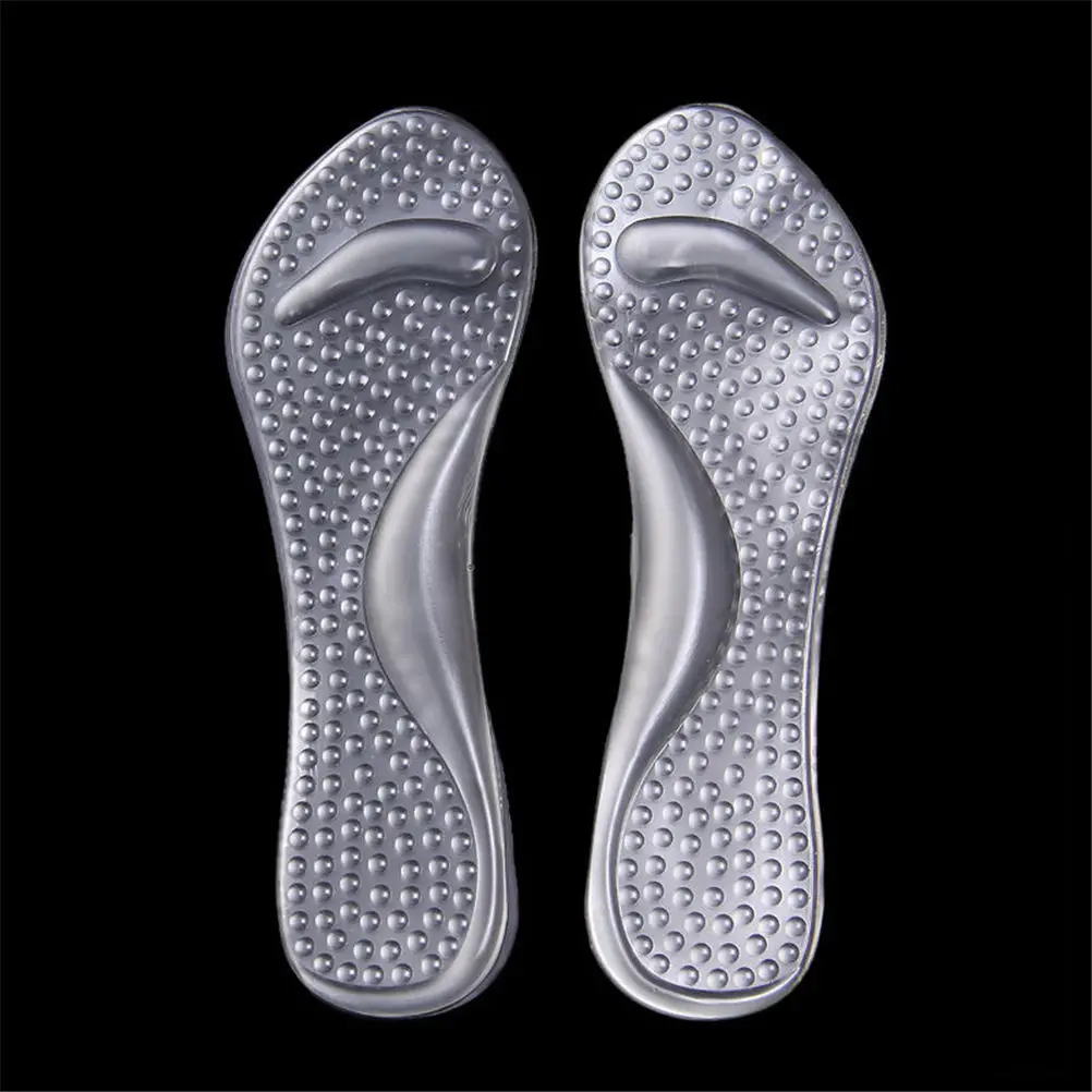 

1 Pair Clear Silicone Gel Massage Arch Support Insoles Orthotic Flatfoot Prevent Foot Cocoon High Heels Shoes Pad