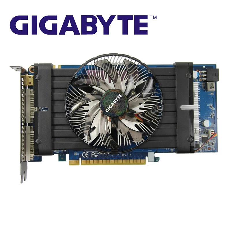 GIGABYTE GTX 550Ti 1GB Graphics Card GPU GDDR5 Video Card for nVIDIA Map  GeForce GTX550 Ti 1GD5 Cards mini Dvi Videocard Used
