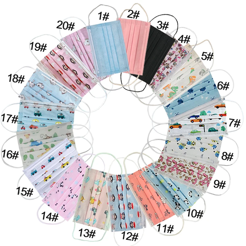 Одноразовые маски для лица взрослых и детей 200 шт. пылезащитные колпачки рта 3