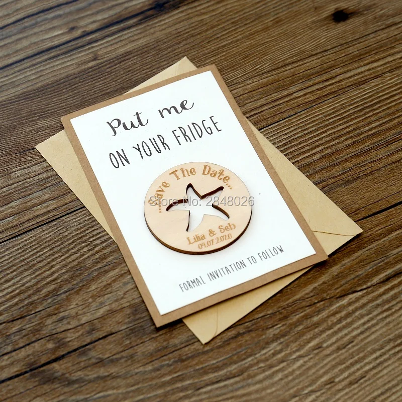 На заказ пляжный магнит для свадьбы сохранить дату деревянный высечки даты