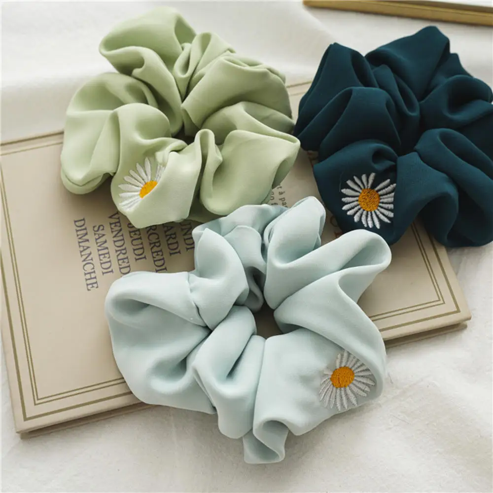 Женские резинки для волос милые эластичные с маргаритками шифоновые ободки